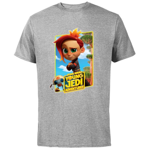 Star Wars Young Jedi Adventures Nash Durango & RJ-83 Poster - Short Sleeve Cotton T-Shirt for Adults - Customized-Athletic Heather