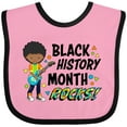 thumbnail image 3 of Inktastic Black History Month Rocks- boy with guitar Boys or Girls Baby Bib, 3 of 4