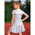 thumbnail image 4 of Doomiva Kids Hip Hop Dance Set Shiny Jazz Disco Outfits Cheer Outfit for Cheerleading Competitions Hip-hop White 2-6, 4 of 5