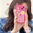 thumbnail image 3 of 3D Cute Strawberry Bear Lotso Funda De Historia De Juguete De Dibujos Animados Compatible Para iPhone 11 13 14 12 Pro MAX 7Plus XR 7 8 Plus X XS SE 2020 Personalidad Retro Forma De Teléfono Cubierta S, 3 of 3