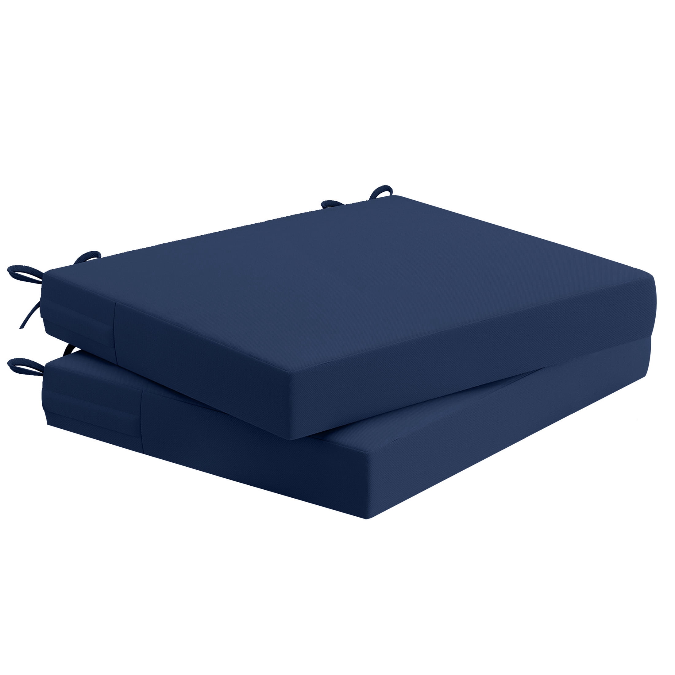 Outdoor Seat Cushion for Patio Furniture Dining Chair Pad Replacement, 20x18, Set of 2, Navy Blue