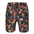 thumbnail image 4 of Kdxio Vintage Floral Pattern Mens Casual Shorts - Drawstring Summer Beach Sports Shorts for Men, 4 of 9