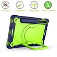 thumbnail image 3 of Dteck Kids Case for Samsung Galaxy Tab S8 X700 X706 (2022)/Tab S7 T870 T875 (2020) 11-inch ,Shockproof Rubber Hybrid PC Hard Case with Shoulder Strap Handle Kickstand Kids Friendly Cover,Navy+Green, 3 of 8
