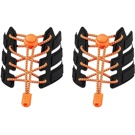 

Wish Two pairs of elastic shoelaces without lace up are all sizes suitable for adults and children（Fluorescent orange） S2656