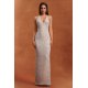 thumbnail image 1 of Vestido largo bellabarnetten Ibbie Halter sin mangas con cuello en V, 1 of 6