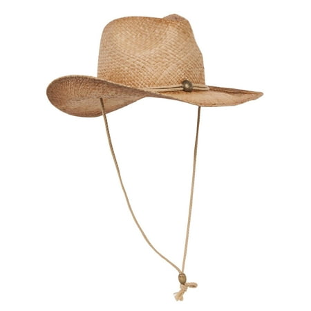 Down Home Fun Raffia Hat - Raffia Western Cowboy Hat - Tea Stain