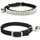thumbnail image 2 of Soft Velvet Safe Cat Adjustable Collar Bling Diamante With Bells,23-30cm,for Small Dogs And Cats (black), 2 of 5