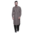 thumbnail image 2 of Atasi Kurta Pathani Imprimé avec Salwar pour Hommes Ensemble Ethnique d'Été Indien, 2 of 5