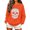 Orange [Halloween Shirts for Women Clearance Sales], variant on WEIWEN Halloween Sweatshirts for Women Oversized Skull Printed Long Sleeve Fall Outfits Halloween Sweaters for Women Going Out Tops Women's Clothing Spooky Season Clothes Dark Green, S