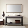 thumbnail image 3 of Vinnova Teruel 60" Rectangle Black Framed LED Wall Mount Bathroom Vanity Mirror, 3 of 8