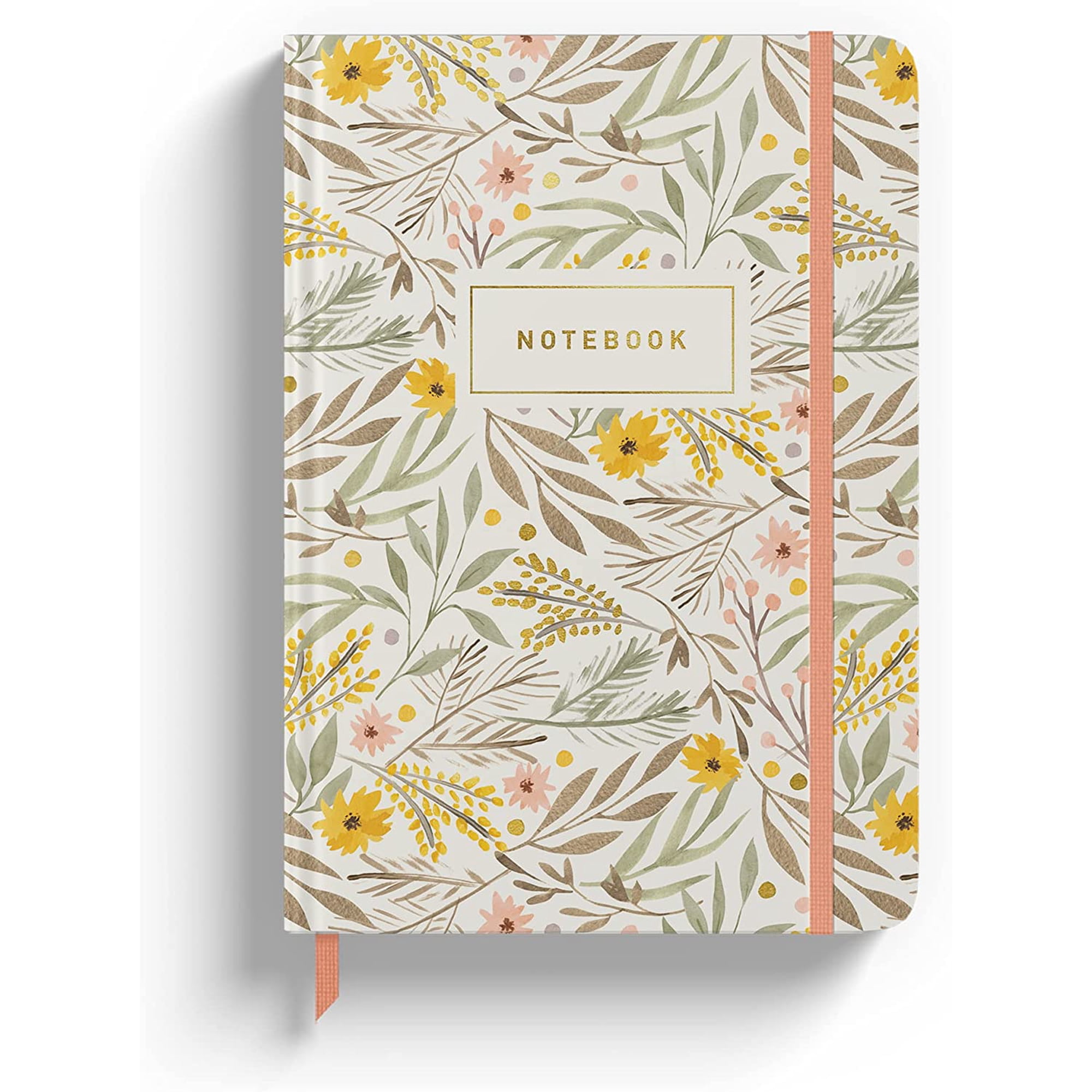 Rileys & Co Notebook Journal- Lined Journal 8 x 6 inches - Hardcover Compact Notebook - Paper (Floral)
