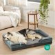 thumbnail image 4 of Orthopedic Dog Bed for Medium Dogs - Waterproof Dog Sofa Beds Medium, Supportive Foam Pet Couch Bed with Removable Washable Cover, Waterproof Lining and Nonskid Bottom, Grey, 28"x23"x6.5", 4 of 5