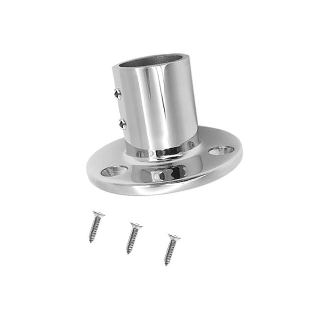 Bateau en Acier Inoxydable Raccord à Main Bateau Rond 22mm 90 Degrés Base de Colonne Ronde