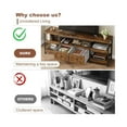 thumbnail image 6 of 63/71/79" Modern-Industrial TV Stand with 2 Fabric Drawers, Entertainment Center for TVs Up to 65/75/85", Rustic Brown Media Console with Storage Shelves, Open Design & Metal Frame, 6 of 7