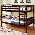 thumbnail image 2 of Bowery Hill Wood Twin over Twin Bunk Bed in Dark Walnut, 2 of 5