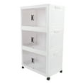 thumbnail image 4 of Foldable Storage Cabinet, Stable Plastic Storage Containers with Wheels, Storage Bins Organization, Multipurpose Toy Clothes Organizer for Craft, Home, Pantry, Office, Dorm, 4 of 7
