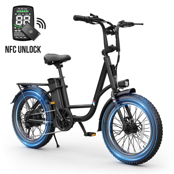 Pro Electric Bike for Adult,750W Peak Motor,48V 13Ah Battery 60 Mile Max Range, NFC Lock 7-Speed E-Bike for Mountain & Off-Road Trips,UL 2849