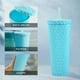 thumbnail image 3 of Vaso con Textura cadena doble pared 700 ml con popote Azul, 3 of 9
