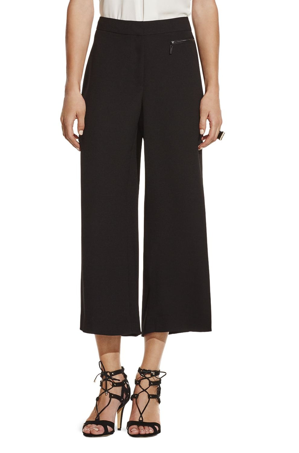 Vince Camuto NEW Black Womens Size 2 Capris Cropped Zipped Pocket Pants ...