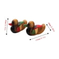 thumbnail image 3 of Uscallm under $5 Wooden Duck Figurines, Hand Carved Wooden Duck Figurines Set,Colorful Decorative Duck Statues for Home Shelf Decor,Modern Farmhouse Animal Ornaments for Living Room, 3 of 7