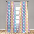 thumbnail image 4 of Ambesonne Fantasy Curtains, Flying Winged Unicorns Art, Pair of 28"x84", Soft Pink Pastel Yellow, 4 of 4