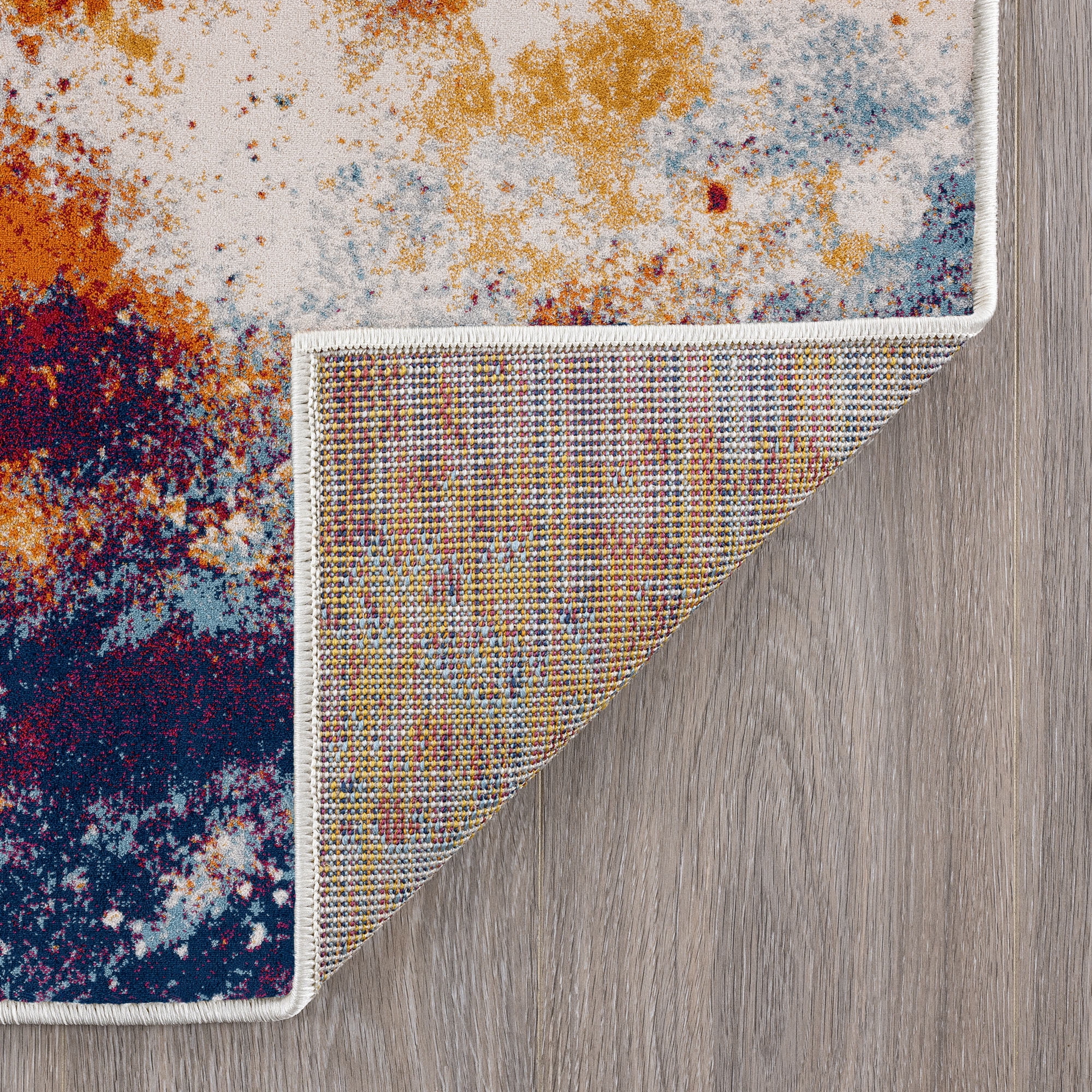 Diamond Contemporary 5' x 7' Multi-Color Polypropylene Indoor Area Rug