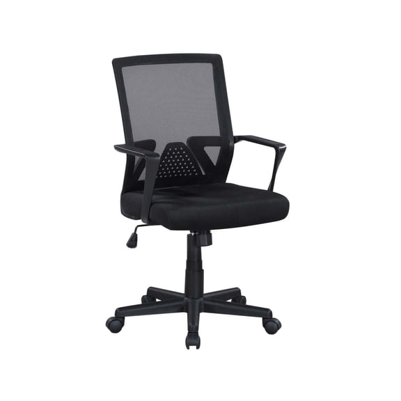 Ergo Mesh Office Chair - Breathable Desk Chair with Lumbar Support - Modern Home Office Chair - Adjustable Height & Tilt - Black