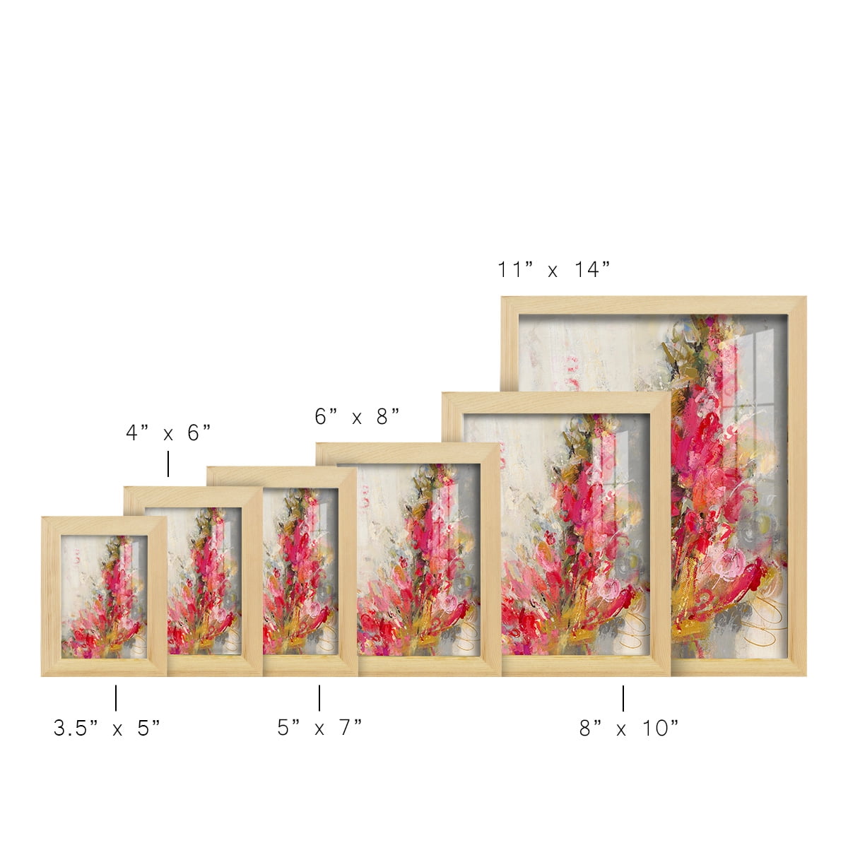 Flip Side - Framed Print w/glass - Natural Wood