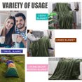 thumbnail image 4 of PiccoCasa Luxury Decorative Flannel Fleece Blanket Soft Sofa Throw Couch Cover Plush Microfiber Blanket Army Green 59"x78", 4 of 7