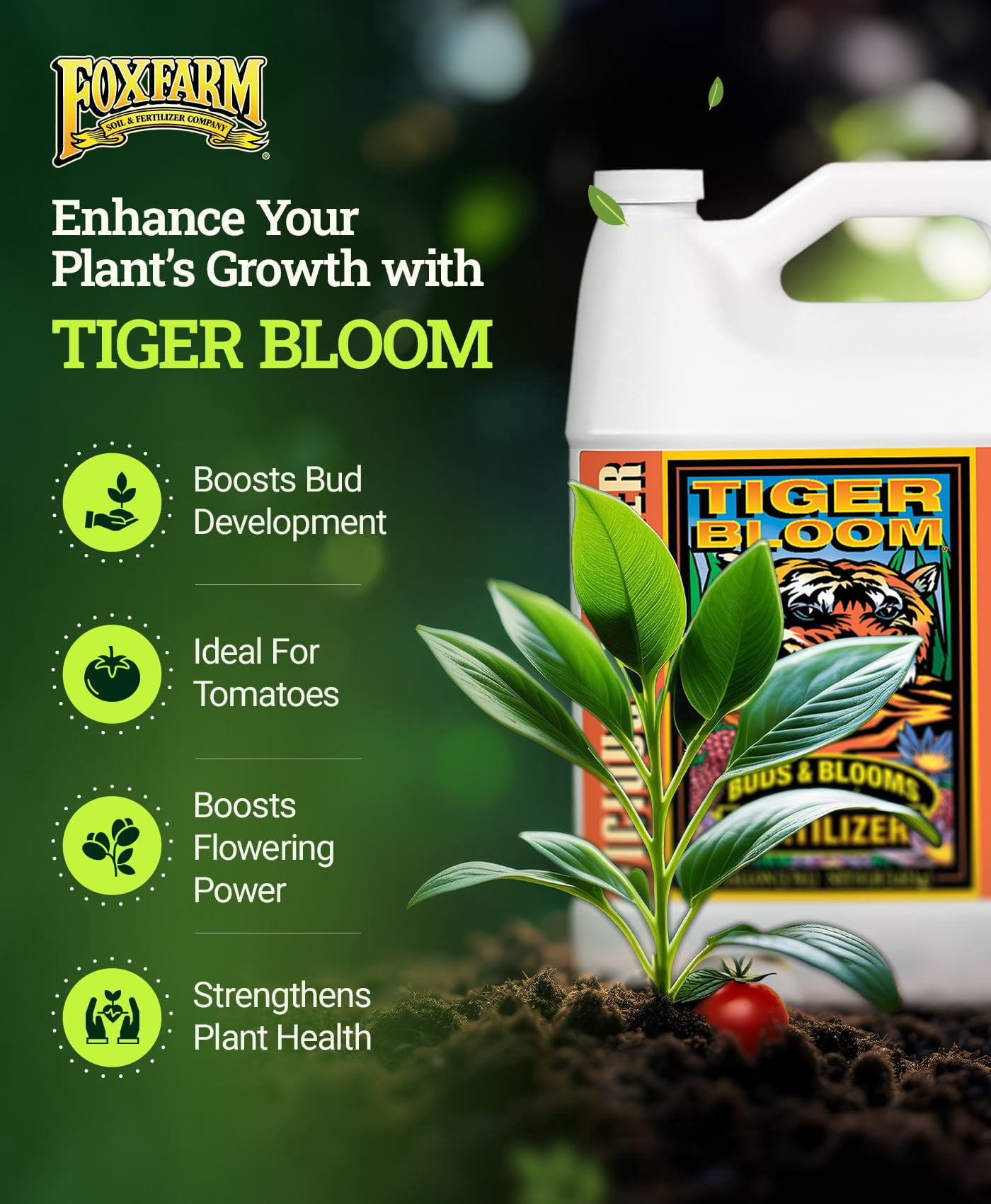 FoxFarm Tiger Bloom Fertilizer with Extra Strength Blossom Builder, 10.3 lbs.