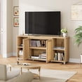 thumbnail image 2 of Studyset Rattan TV Stand for 70 Inch, Entertainment Center with Storage Shelves – Wooden Media Console Cabinet for Living Room, Bedroom, Nature Oak, 2 of 6