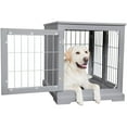 thumbnail image 2 of TRIXIE 32.7" Dog Crate, Wooden Indoor Kennel Furniture for Medium Dogs Up to 50 lb, Gray, 2 of 8