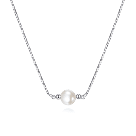HOPEEZZ Turquoise Necklace for Women 925 Sterling Silver Turquoise Jewelry Turquoise Lover Gift Mothers Day Gifts (pearl 1)
