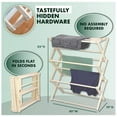 thumbnail image 2 of Drevy Premium American Maple Clothes Drying Rack - Handcrafted in Pennsylvania - Solid Wood Construction, Collapsible, Eco-Friendly Laundry (X-Large), 2 of 8
