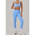 thumbnail image 2 of SKQIT Workout Sets for Women 2 Piece Twist Back Adjustable Straps Sports Bra High Waist Leggings Yoga Outfits Set, 2 of 7