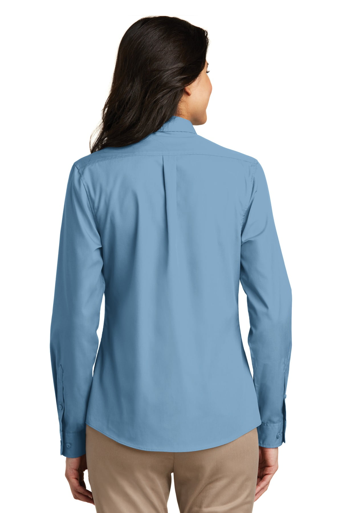 Port Authority Adult Female Women Plain Long Sleeves Shirt