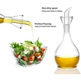 thumbnail image 2 of Botella dispensadora de aceite de oliva de vidrio transparente de 380 ml (13 onzas). Aceitera y vinagrera con vertedor (sin embudo). Jarra de aceite de oliva para cocina y barbacoa., 2 of 5