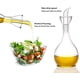 thumbnail image 2 of Botella dispensadora de aceite de oliva de vidrio transparente de 380 ml (13 onzas). Aceitera y vinagrera con vertedor (sin embudo). Jarra de aceite de oliva para cocina y barbacoa., 2 of 5