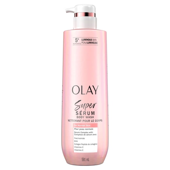 Olay Super Serum Body Wash for Normal Skin, 591ML, Serum Complex for Luminous Skin