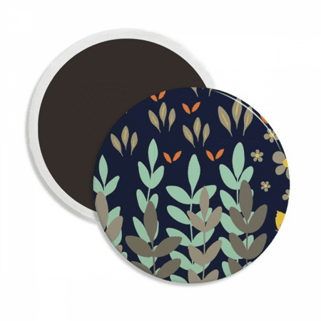 

Branch Flower Paint Round Ceracs Fridge Magnet Keepsake Decoration