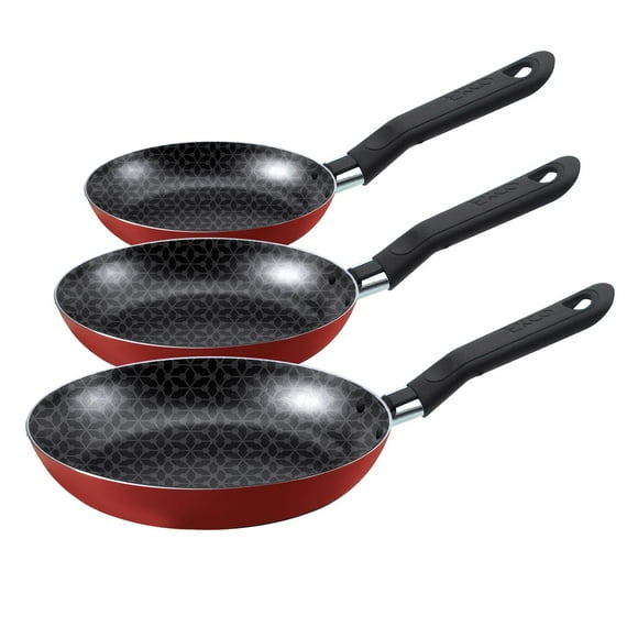Juego de 3 Sartenes Ekco Classic Antiadherente Rojo