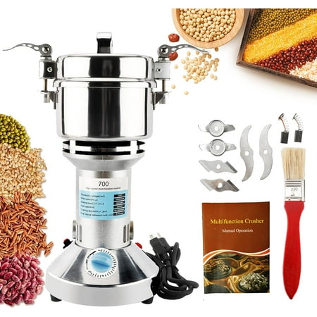 

110V 2500W High Speed Electric Grain Grinder Mill 700g Pulverizer for Herb Spice Coffee Seeds Rice Corn Pepper Cereal Powder Machine for Kitchen and Food Store