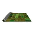 thumbnail image 2 of Ahgly Company Indoor Round Oriental Green Modern Area Rugs, 5' Round, 2 of 4