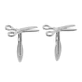 thumbnail image 2 of Par de tijeras Zulema de acero inoxidable Gemelos Plata para Hombres, 2 of 8