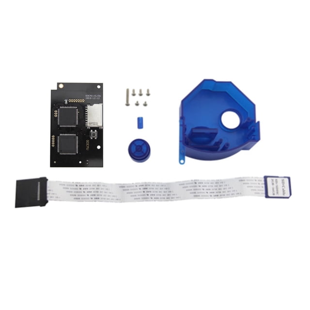 DC V5.15B GDEMU Optical Drive Simulation Board for DreamCast and Colorful Remote SD Card Mount Kit for GDEMU(Blue)