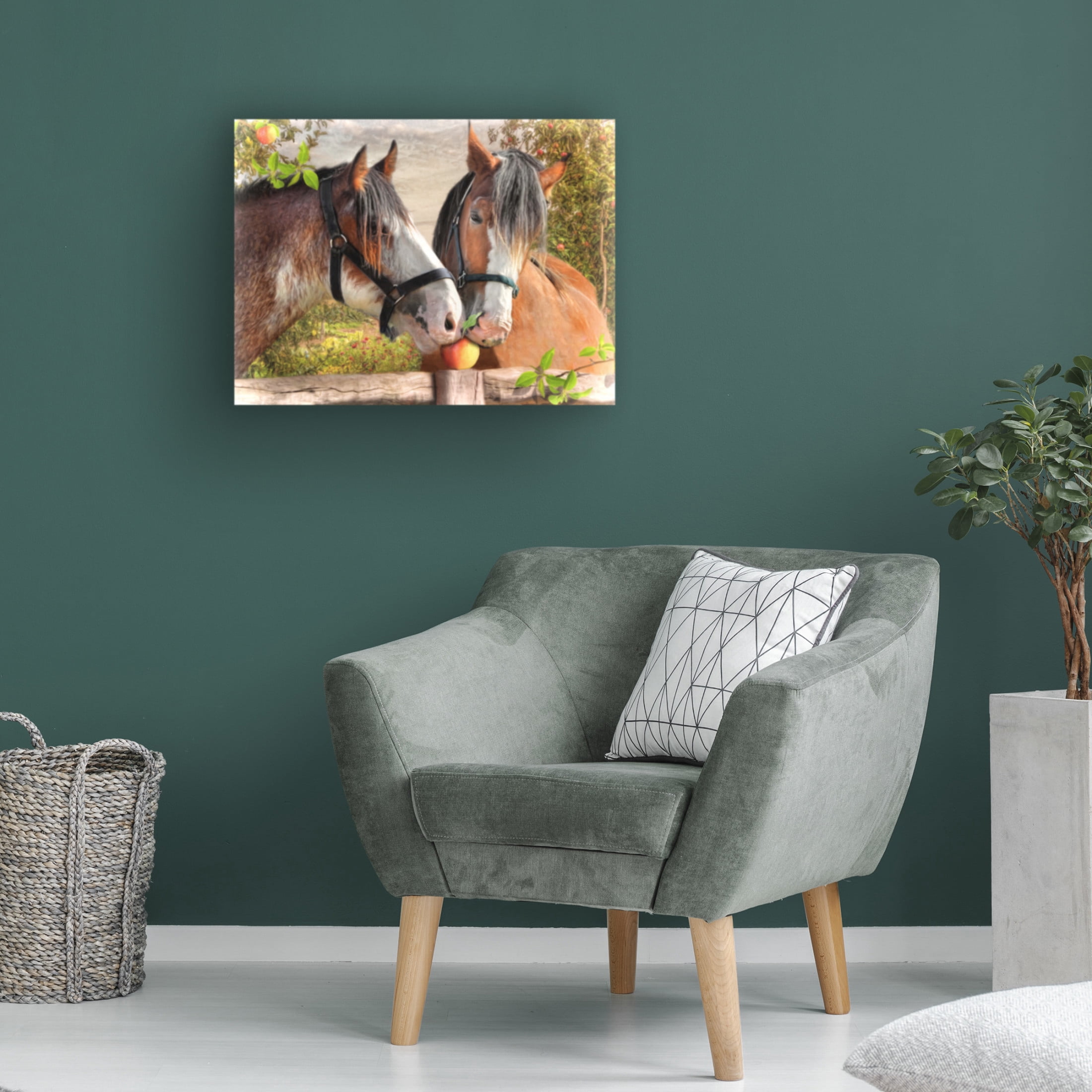 Canvas Wall Art - Trudi Simmonds 'An Apple A Day' Wall Art for Living Room, Bedroom, or Office Décor by Trademark Fine Art - 19 x 14 Inches