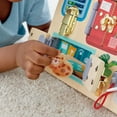 thumbnail image 6 of Hape: Lock & Learn Playboard - Moving Parts Toy, Door Opening & Reveal, Sliding Gears, Easy Carry Handle, Fine Motor Skills, Preschool, Kids Ages 3+, 6 of 11