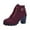 Red, variant on jovati Fashion Women Autumn Western Boots Square Toe Solid Zipper Boots Shoes