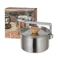 thumbnail image 1 of Bouilloire de Camping, Facile à Nettoyer Bouilloire en Acier Inoxydable pour Randonnée, 1 of 8