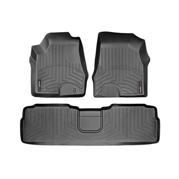 WeatherTech Custom Fit FloorLiners compatible with 2006-2007 Toyota Highlander - 1st & 2nd Row, Black